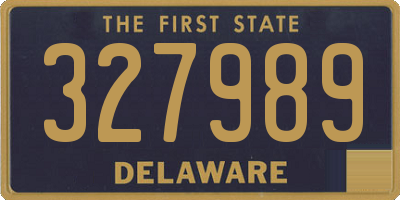 DE license plate 327989