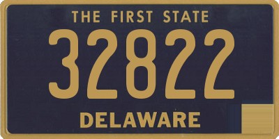 DE license plate 32822