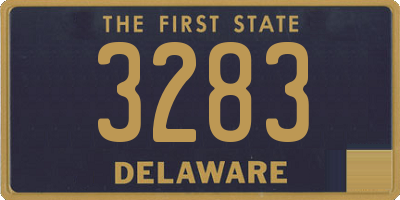 DE license plate 3283