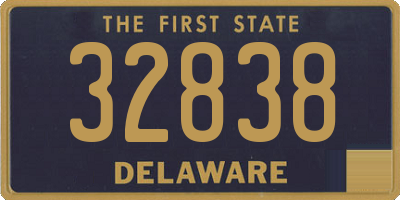 DE license plate 32838