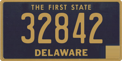 DE license plate 32842