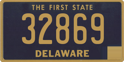 DE license plate 32869