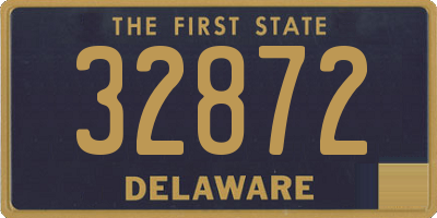 DE license plate 32872