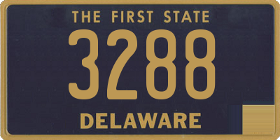 DE license plate 3288