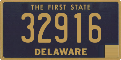DE license plate 32916