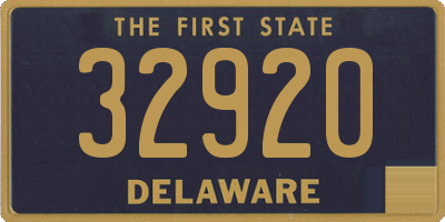 DE license plate 32920