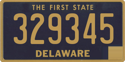 DE license plate 329345