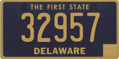 DE license plate 32957