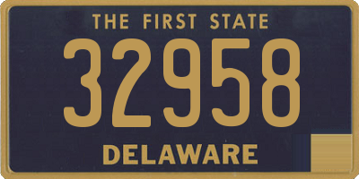 DE license plate 32958