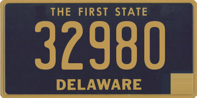 DE license plate 32980