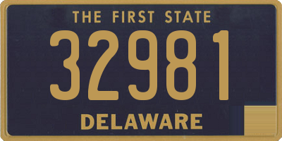 DE license plate 32981