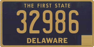 DE license plate 32986