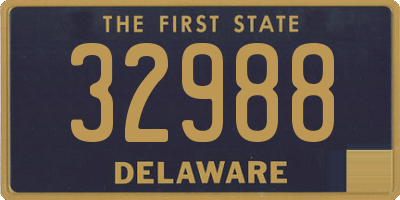 DE license plate 32988