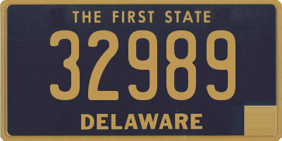 DE license plate 32989