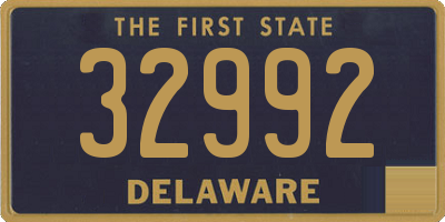 DE license plate 32992