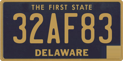 DE license plate 32AF83