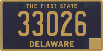 DE license plate 33026