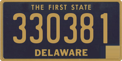 DE license plate 330381