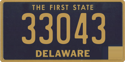 DE license plate 33043