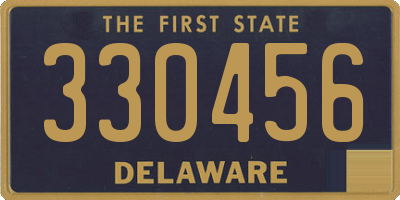 DE license plate 330456