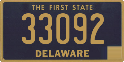 DE license plate 33092