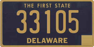 DE license plate 33105
