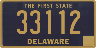 DE license plate 33112