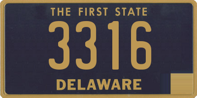 DE license plate 3316