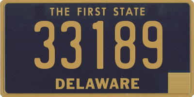 DE license plate 33189