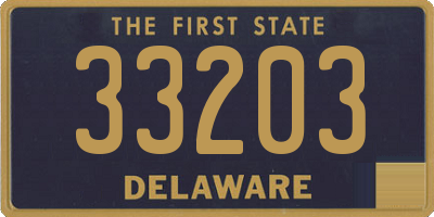 DE license plate 33203