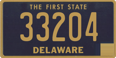 DE license plate 33204