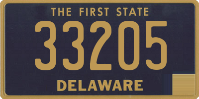 DE license plate 33205