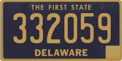 DE license plate 332059