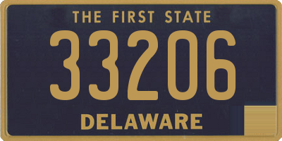 DE license plate 33206