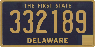 DE license plate 332189