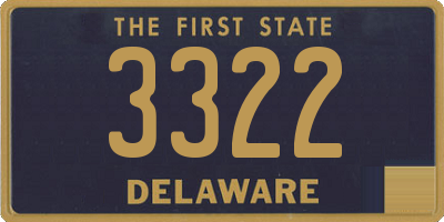 DE license plate 3322