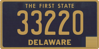 DE license plate 33220