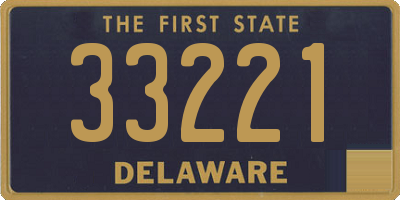 DE license plate 33221