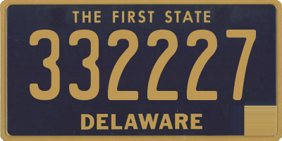 DE license plate 332227
