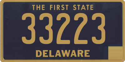 DE license plate 33223
