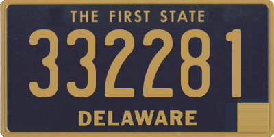 DE license plate 332281