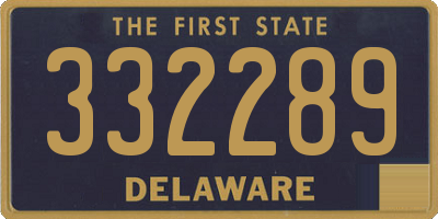 DE license plate 332289