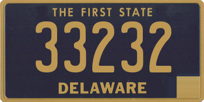 DE license plate 33232