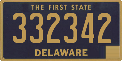 DE license plate 332342