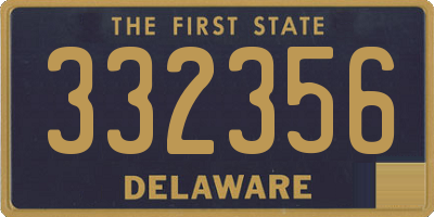 DE license plate 332356