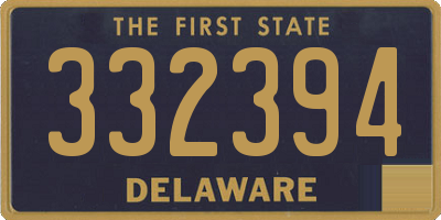 DE license plate 332394