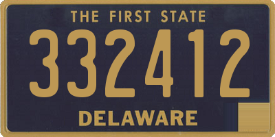 DE license plate 332412