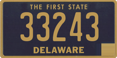 DE license plate 33243