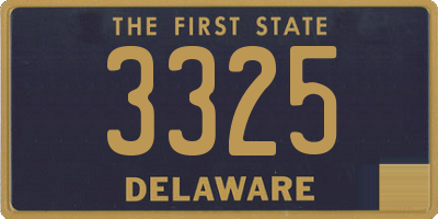 DE license plate 3325