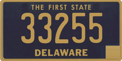 DE license plate 33255